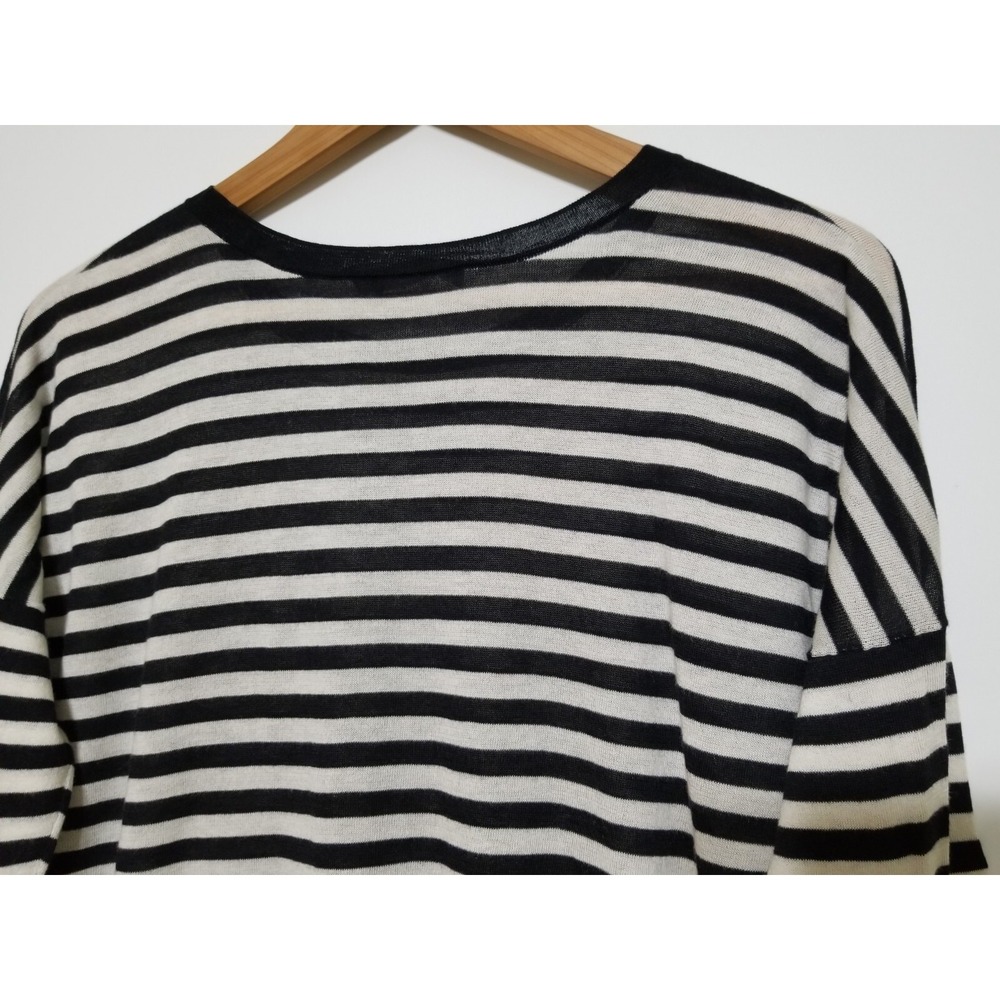 Vince Oversized Striped Crewneck Sweater Cotton Silk Cashmere NWT Size S $245 - Picture 14 of 16